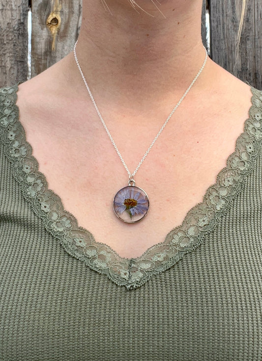 Silver Aster Necklace