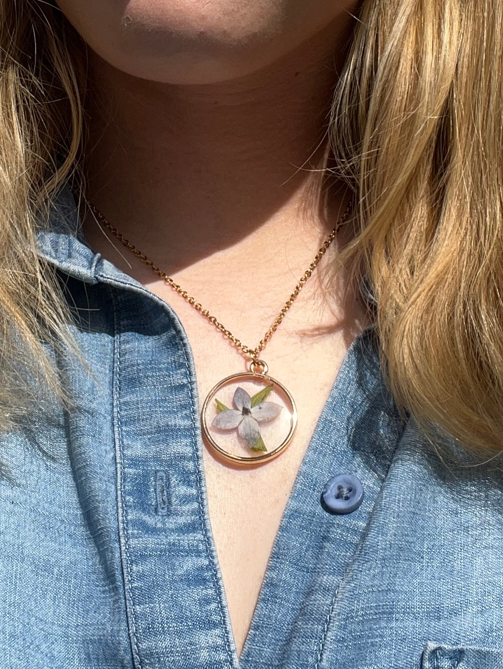 Big Blue Bloom Necklace