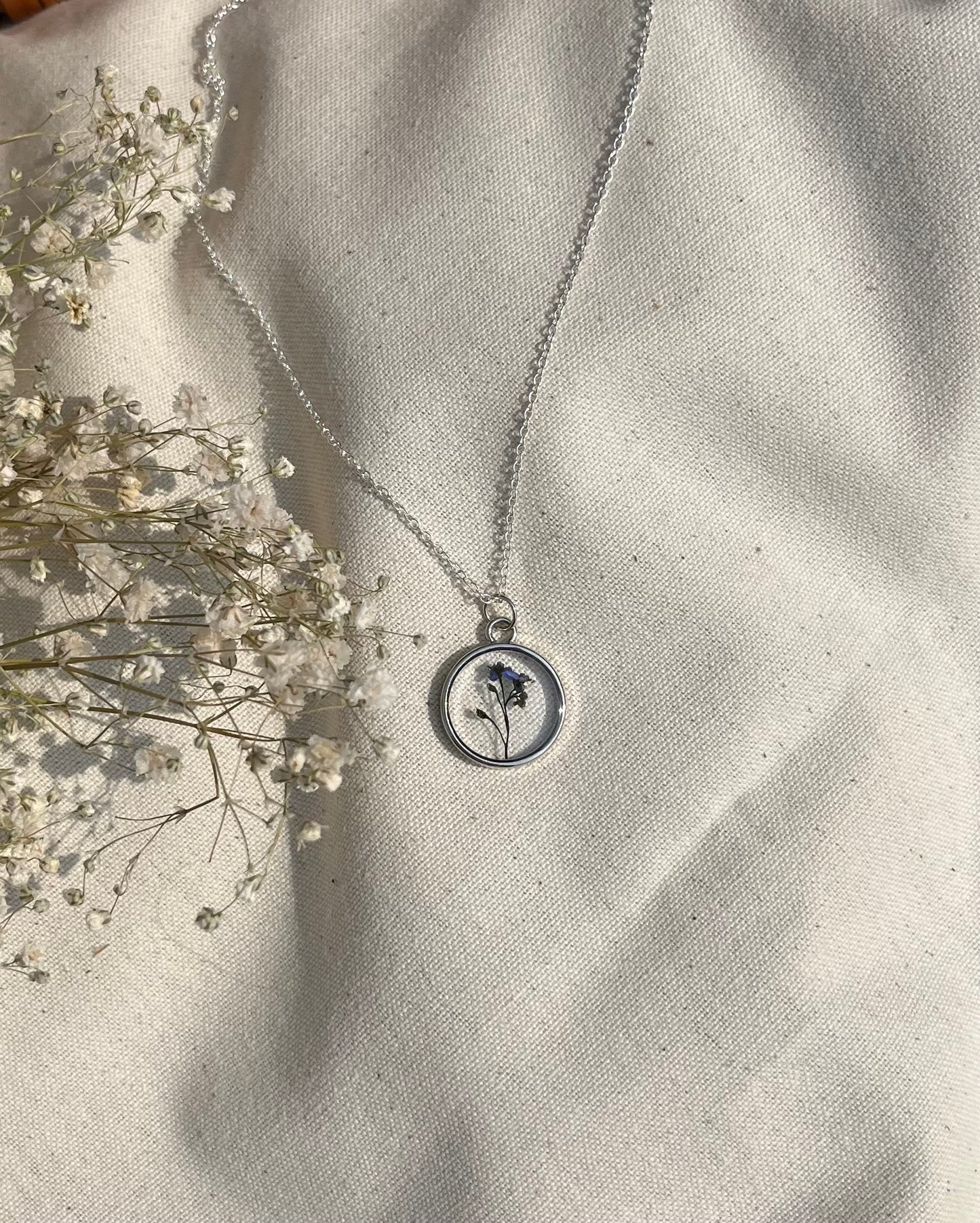 Blue Bud Necklace