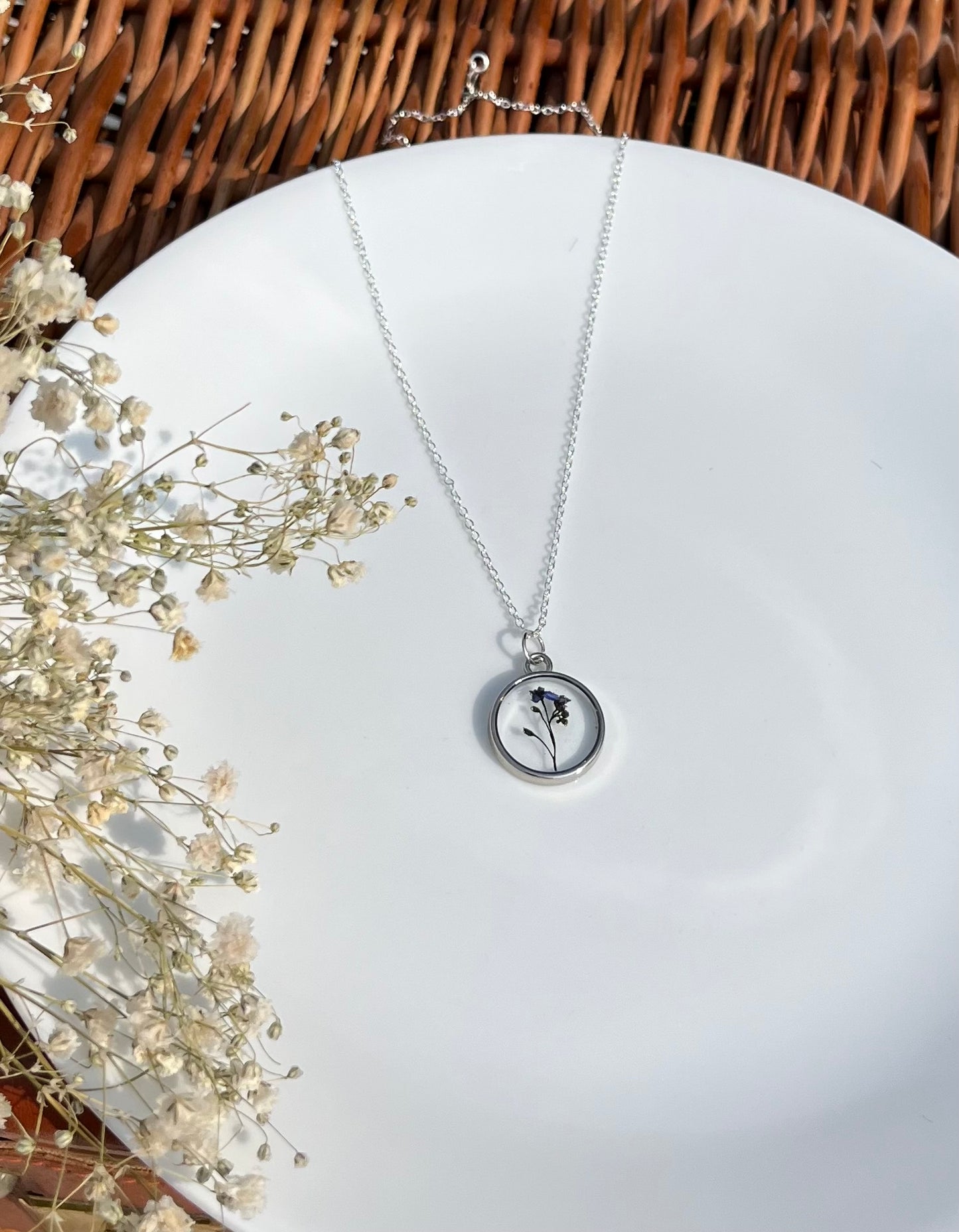 Blue Bud Necklace