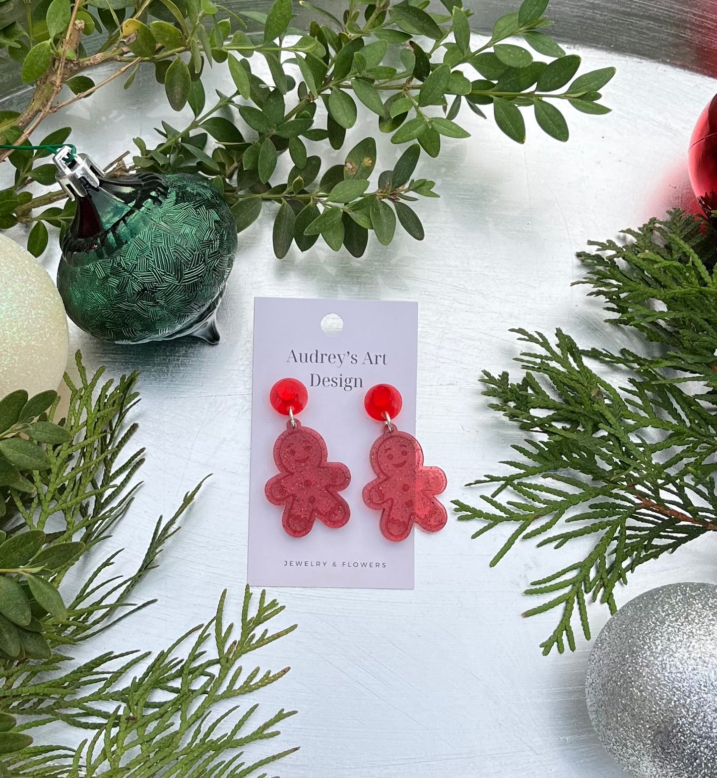 Dangle Gingerbread Man Earrings
