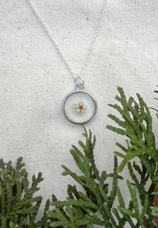December Holly Necklace in Silver
