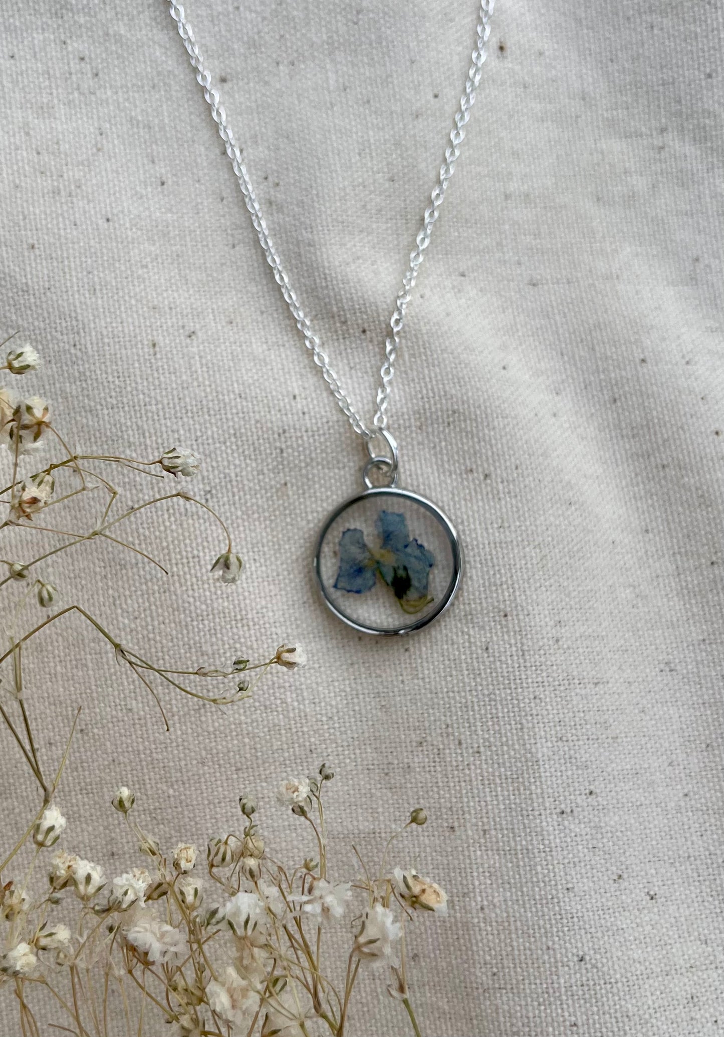 February Violet Necklace in Silver