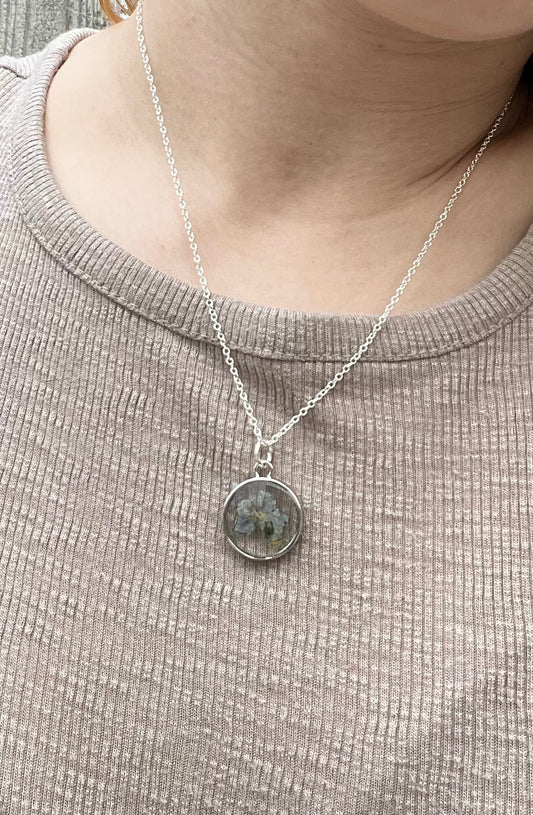 February Violet Necklace in Silver