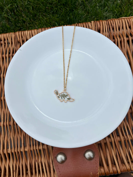 Fern Dinosaur Necklace