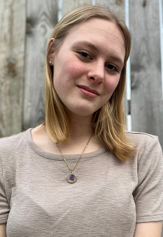 January Carnation Necklace in Gold