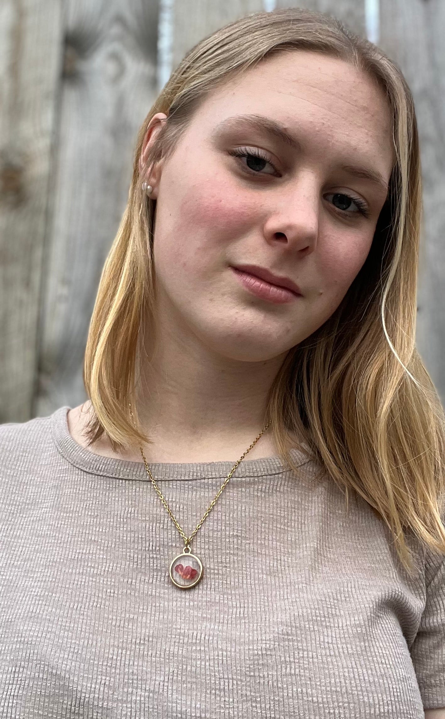 June Rose Necklace in Gold