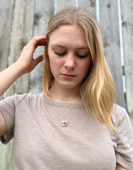 June Rose Necklace in Silver