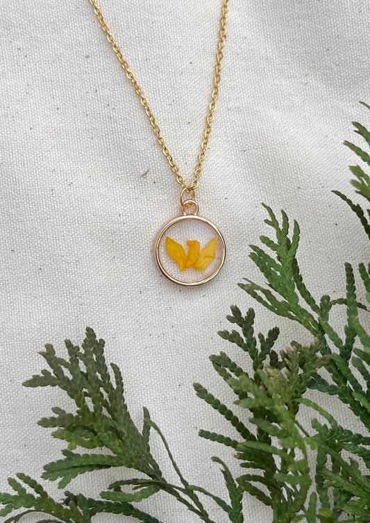 March Daffodil Necklace in Gold