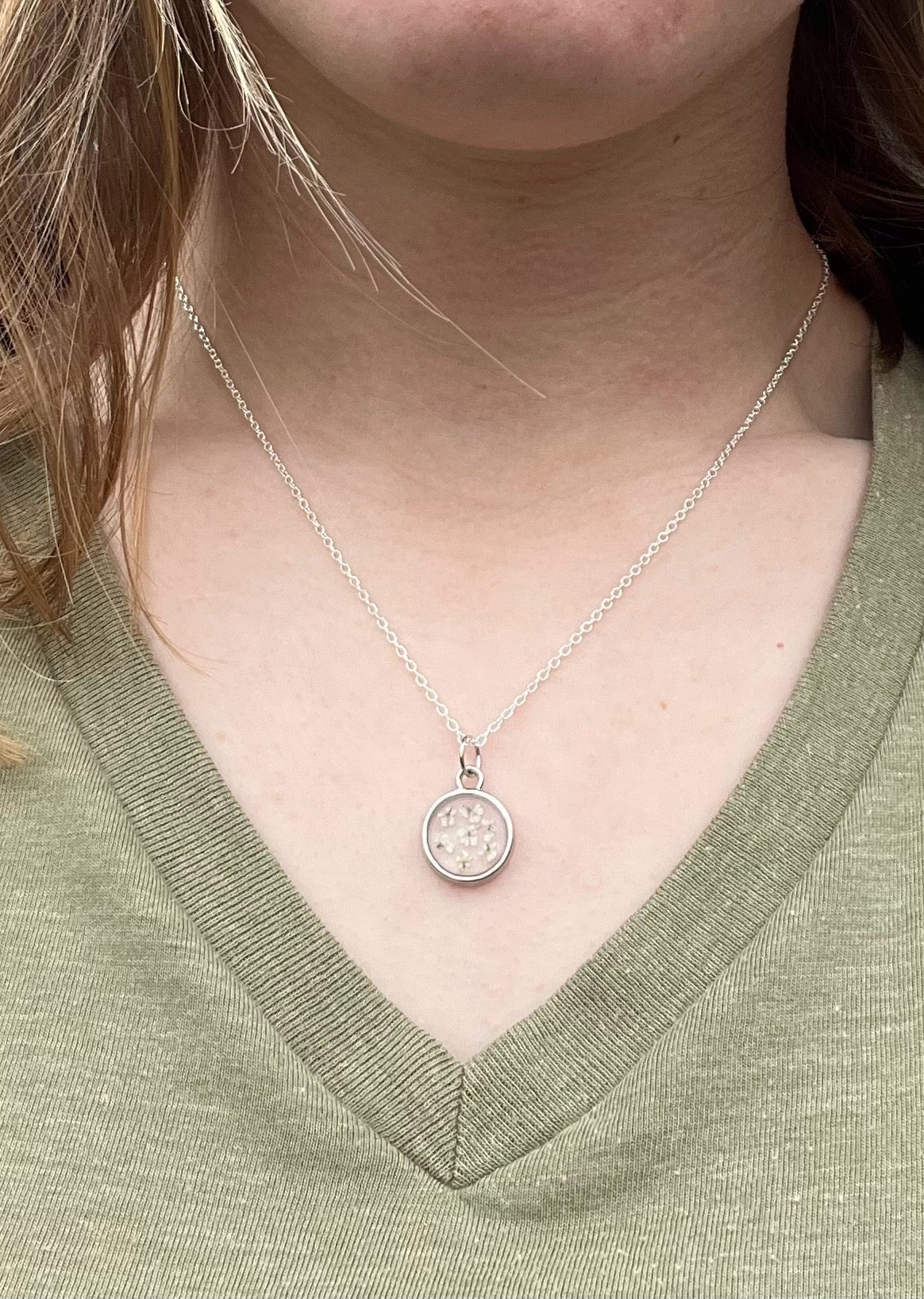 Mini White Burst Necklace