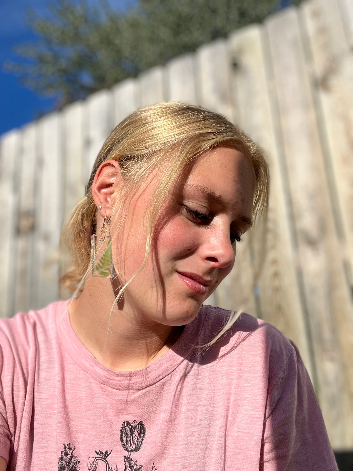 Rectangle Fern Earrings