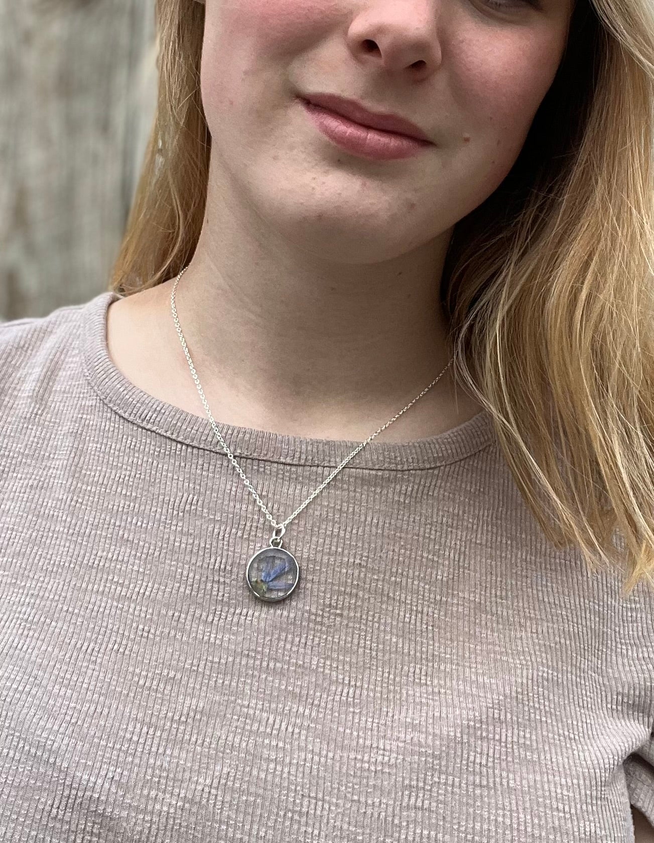 September Aster Necklace in Silver