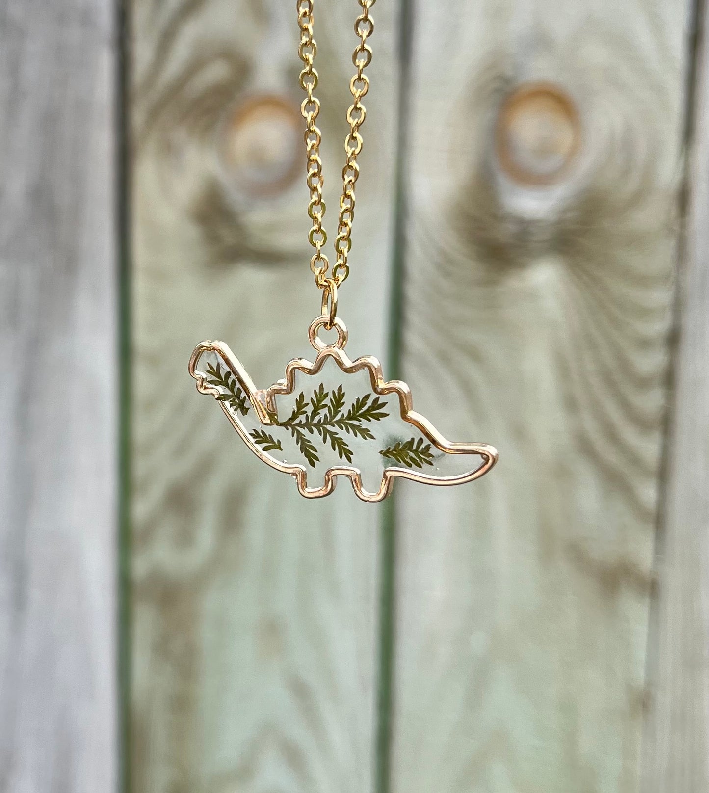Fern Dinosaur Necklace