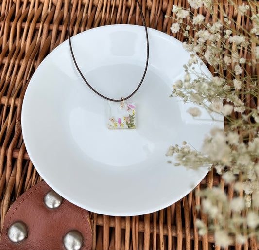 Spring Picture Frame Necklace