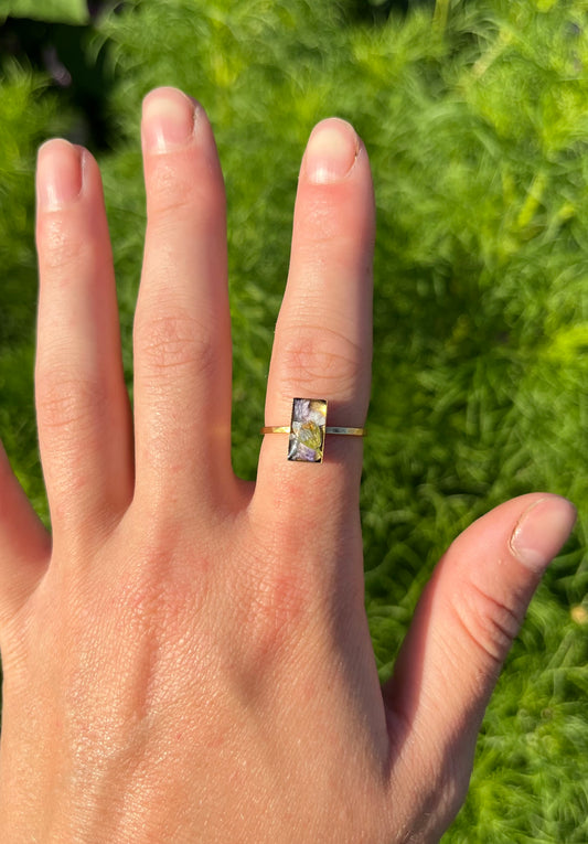 Sweet Pea Rectangle Ring